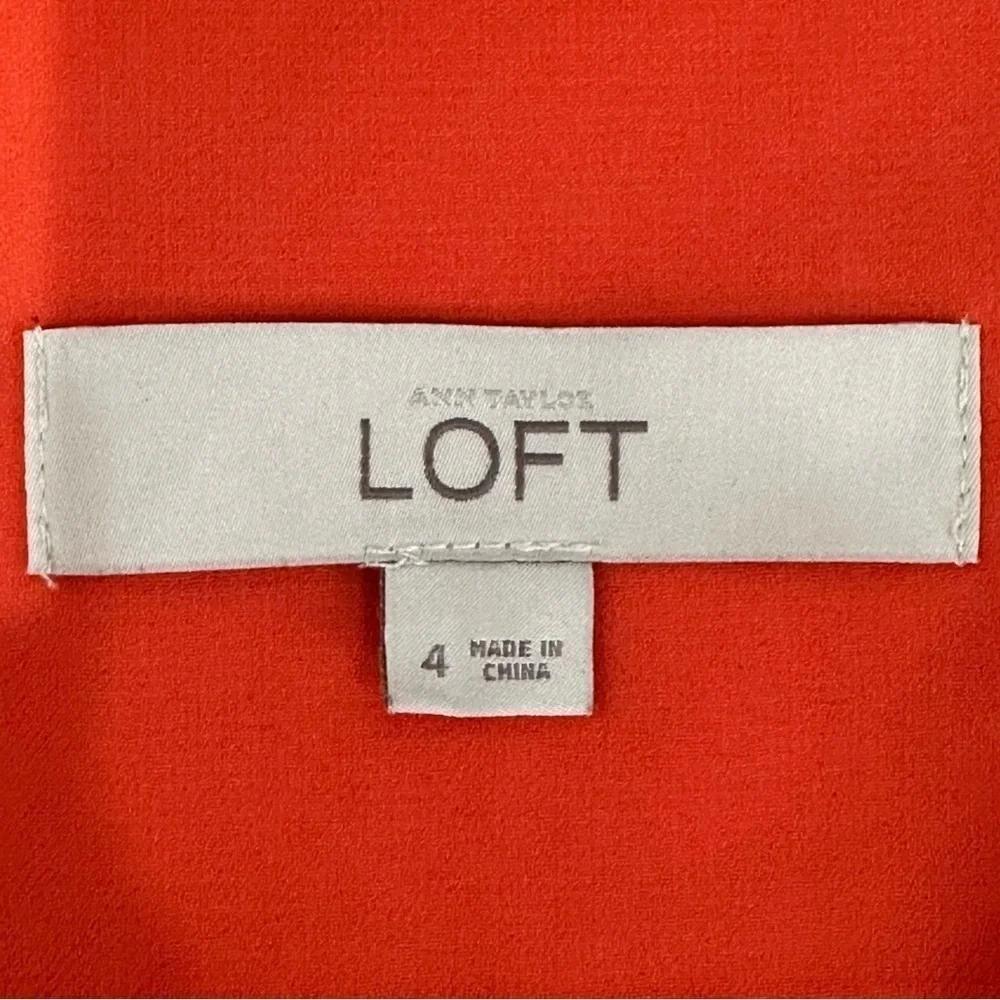 Loft Pleated Mini Skirt Orange - Picture 5 of 7